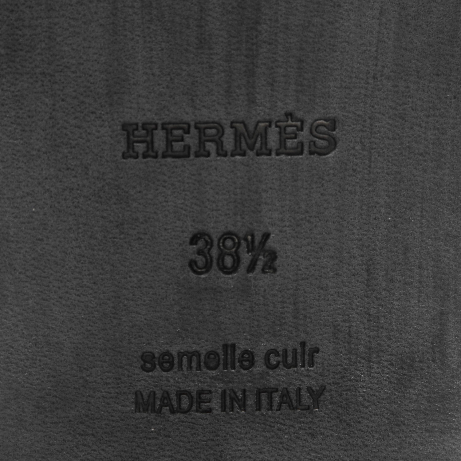 Hermes Box Clou De Selle Oran Sandals 38.5 Black 7 of 8