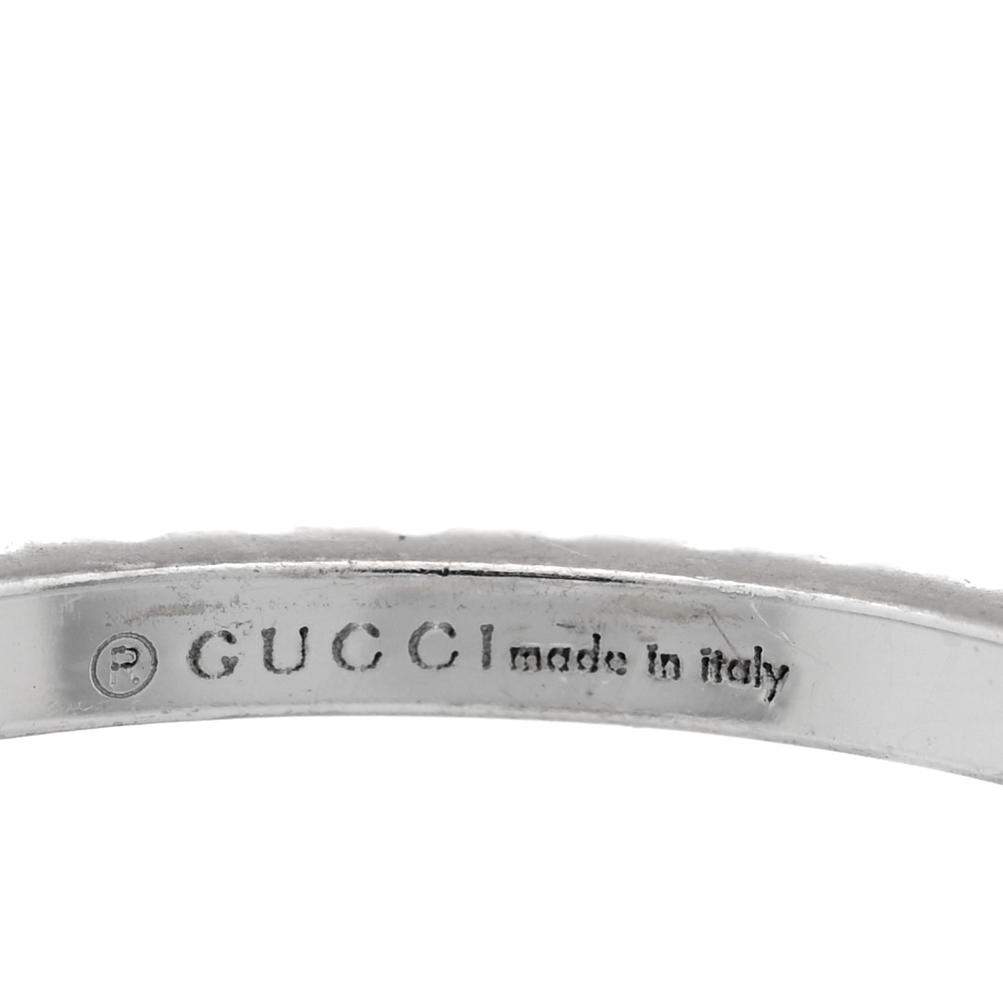18K White Gold Diamond Interlocking G Ring  53 6.5