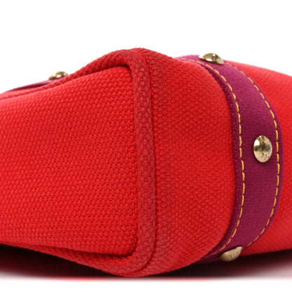 Louis Vuitton Toile Antigua Cabas MM Red Pink 9 of 11