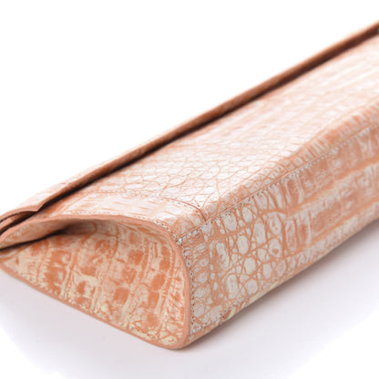 Nancy Gonzalez Crocodile Clutch Orange White 6 of 9