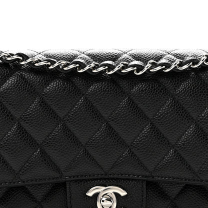 Chanel Caviar Quilted Medium Double Flap Black 8 of 10