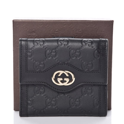 Gucci Guccissima Sukey French Flap Wallet Black 11 of 11