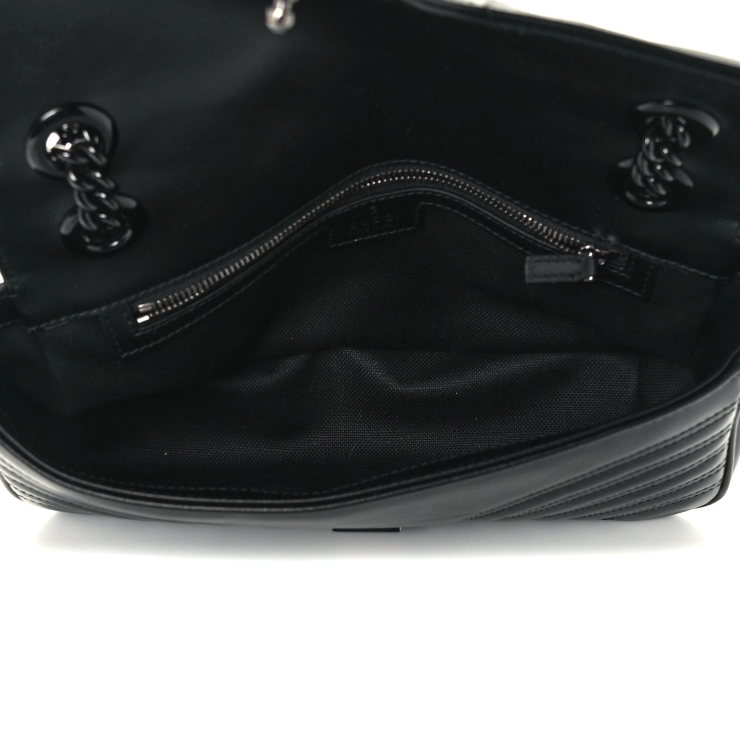 Calfskin Matelasse Monochrome Small GG Marmont Shoulder Bag Black