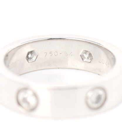 Cartier 18K White Gold 6 Diamond 5.5mm LOVE Ring 54 7 5 of 9