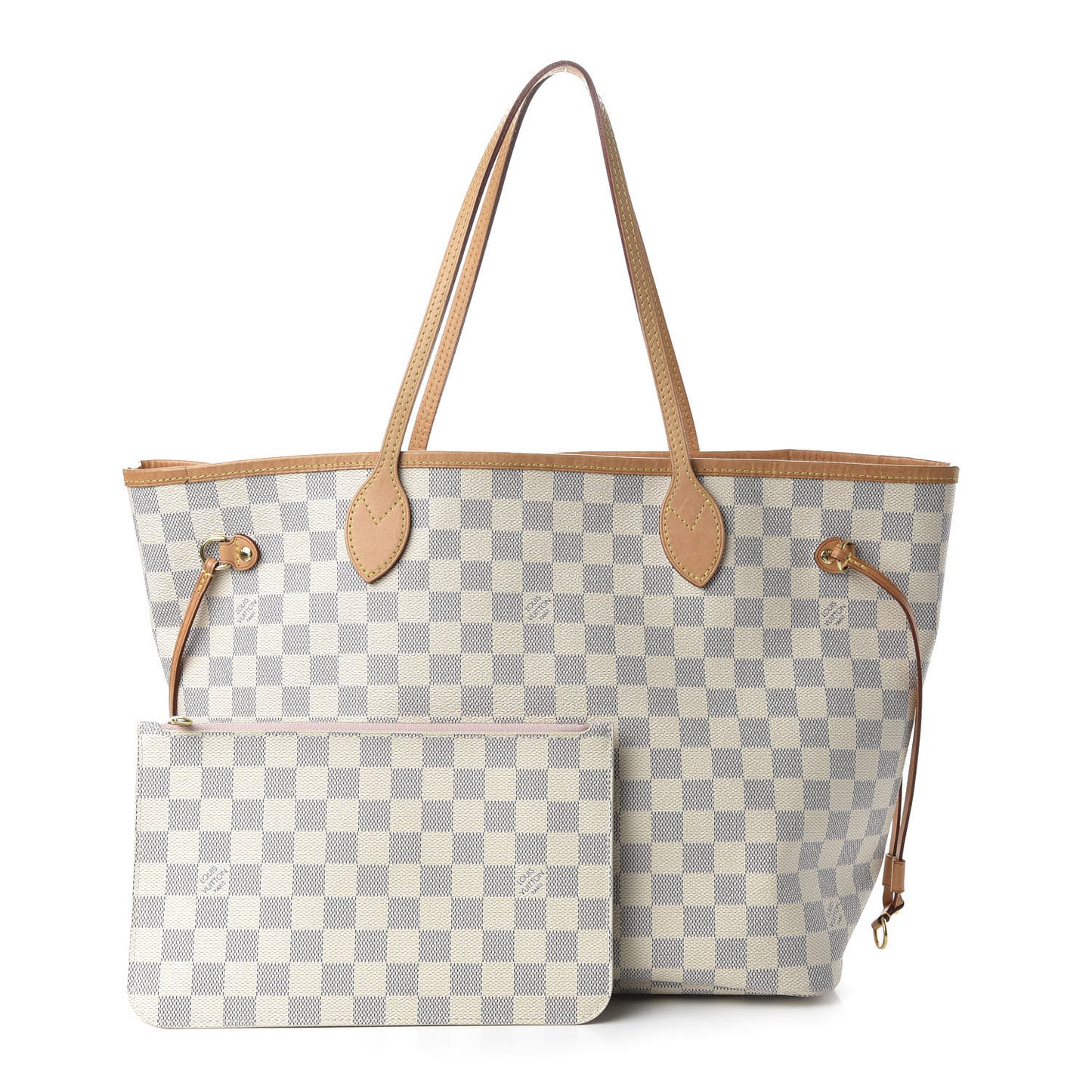Damier Azur Neo Neverfull MM Rose Ballerine