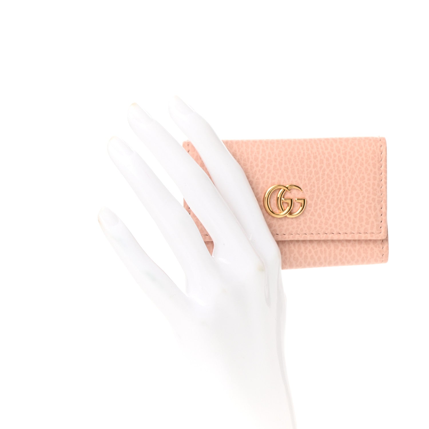 Gucci Dollar Calfskin GG Marmont 6 Key Holder Perfect Pink 2 of 9