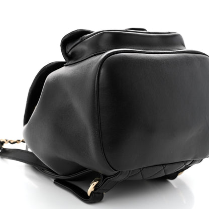 Chanel Lambskin Quilted Small Duma Drawstring Backpack Black 9 of 12
