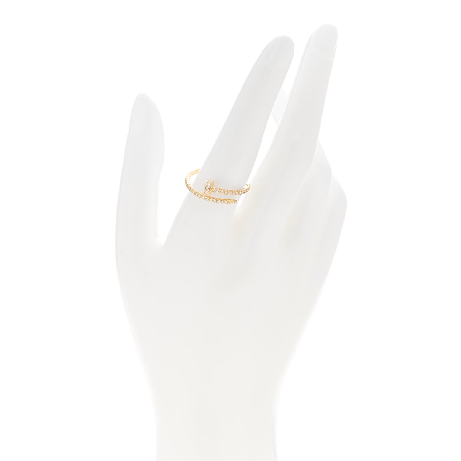 Cartier 18K Yellow Gold Diamond Juste Un Clou Paved Ring 59 8.75 2 of 4
