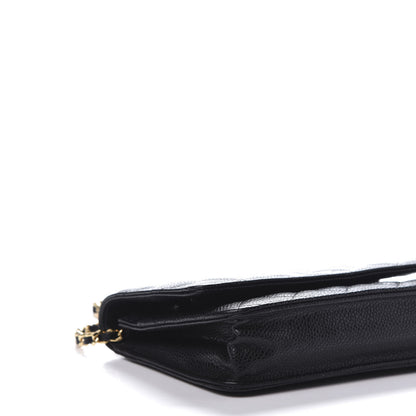 Chanel Caviar Quilted Wallet On Chain WOC Black 6 of 12