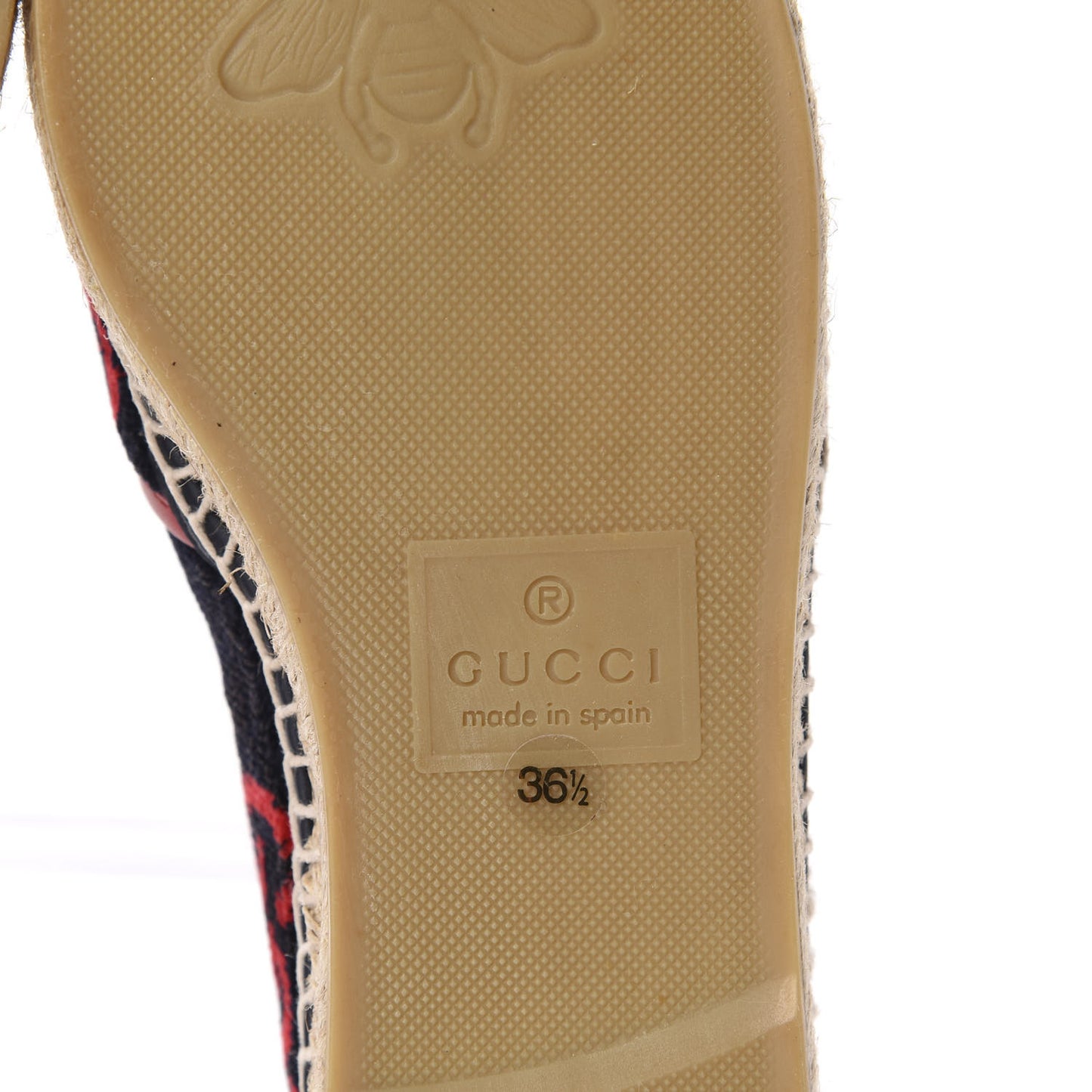 Terry Cloth GG Monogram Espadrilles 36.5 Blue Red