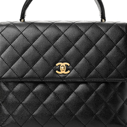 Chanel Caviar Quilted Jumbo Kelly Flap Black 8 of 10
