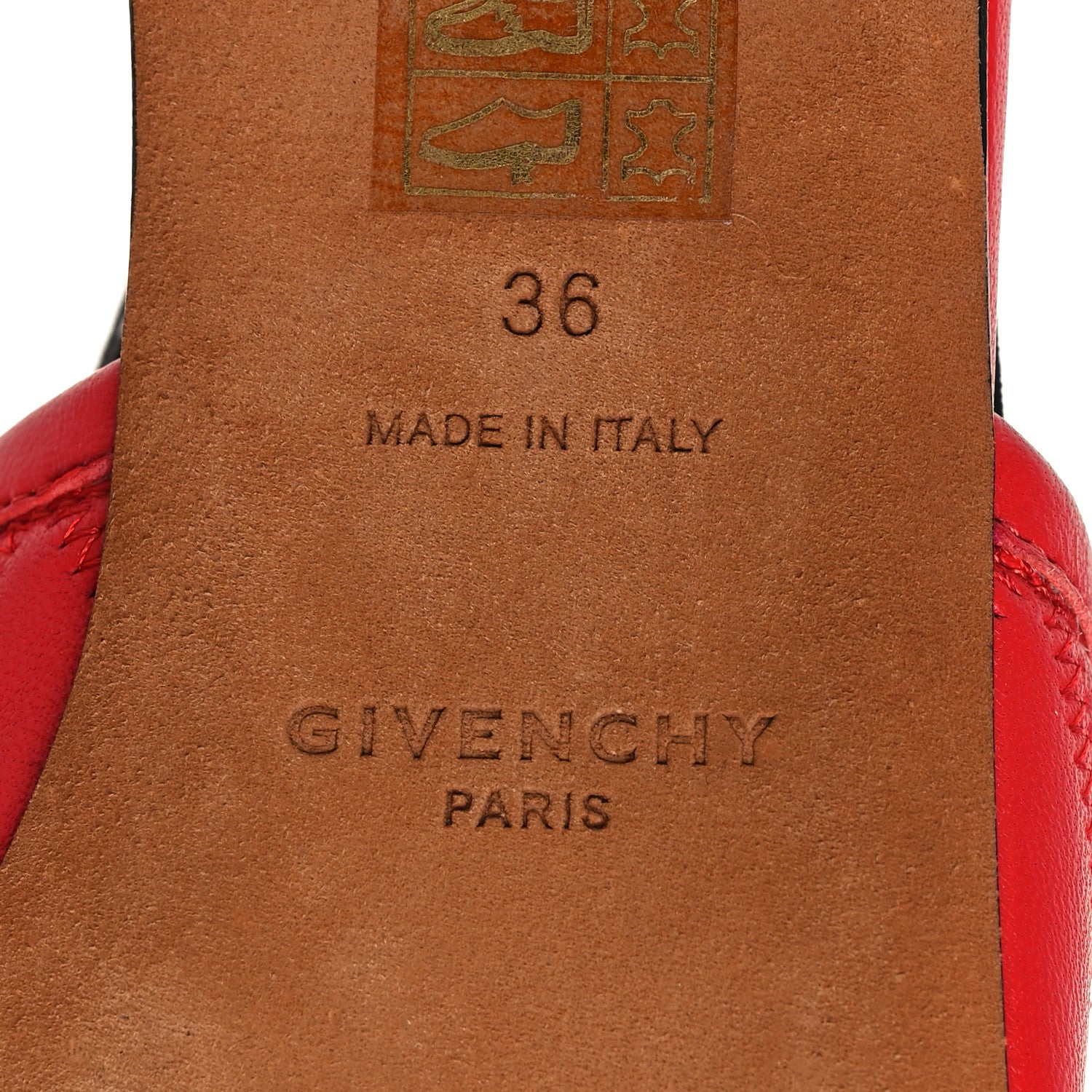 Givenchy Nappa Quilted Rivington Logo Slingback Flat 36 Red 7 of 9