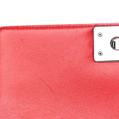 Chanel Metallic Patent Calfskin Quilted Medium Boy Flap Red 17 of 20