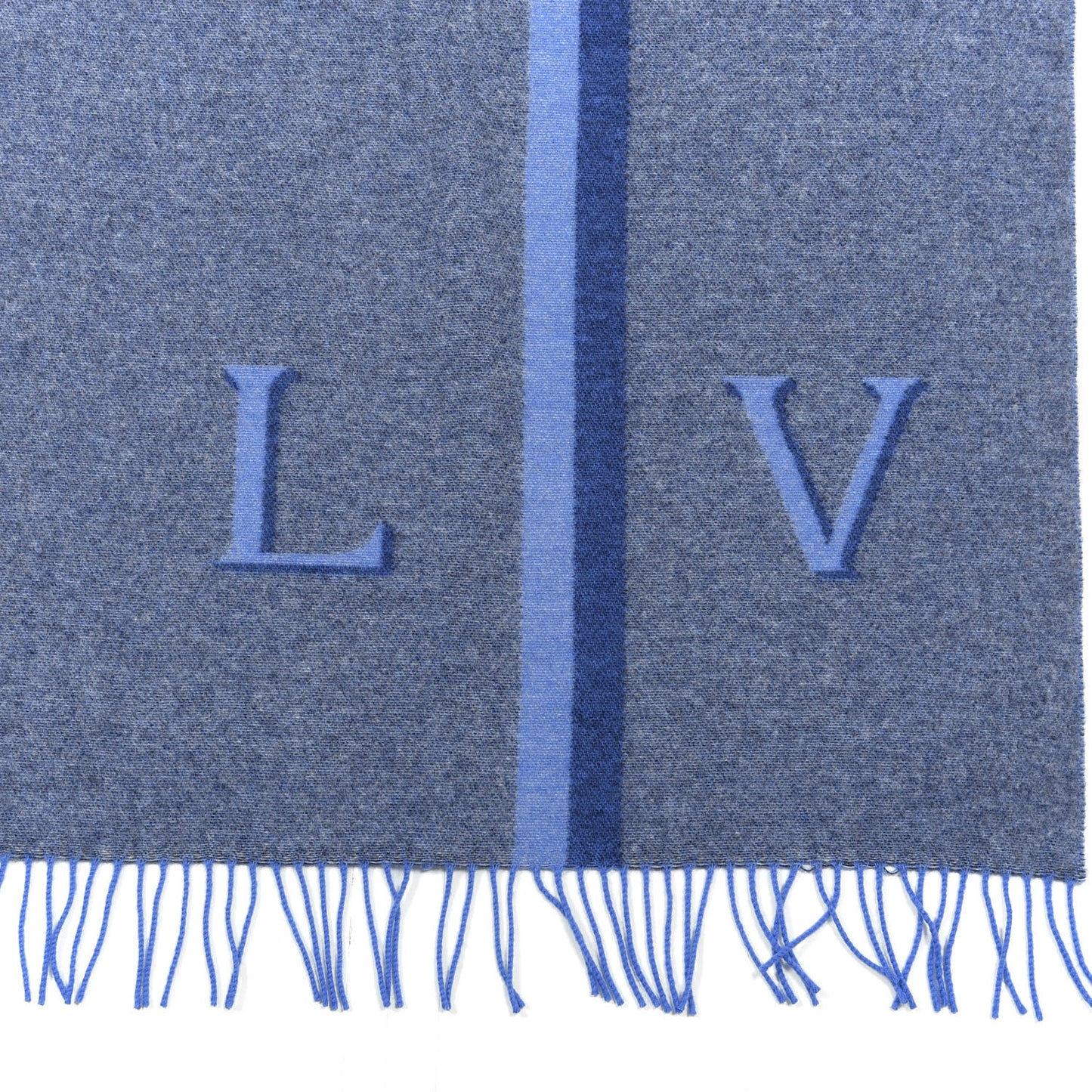 Wool Cashmere Classic Throw Navy