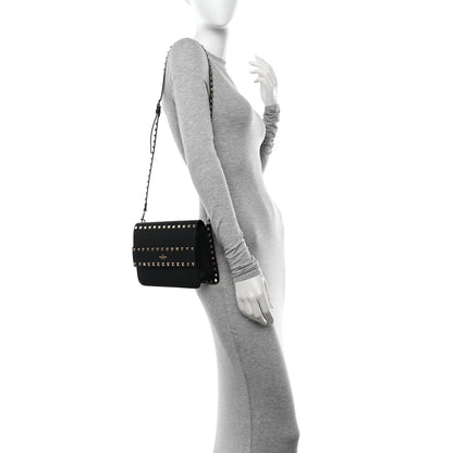 Valentino Garavani Vitello Rockstud Side Slip Crossbody Black 2 of 13