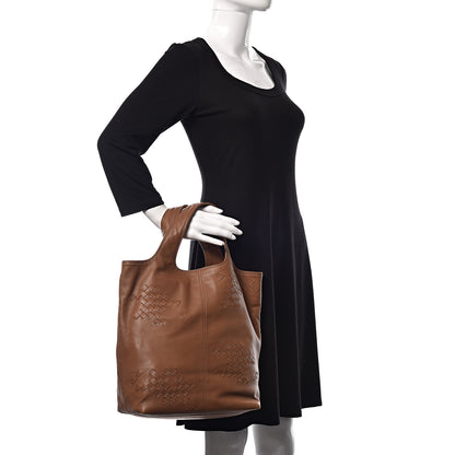 Bottega Veneta Nappa Intrecciato Perforated Regent Tote Noce 2 of 14