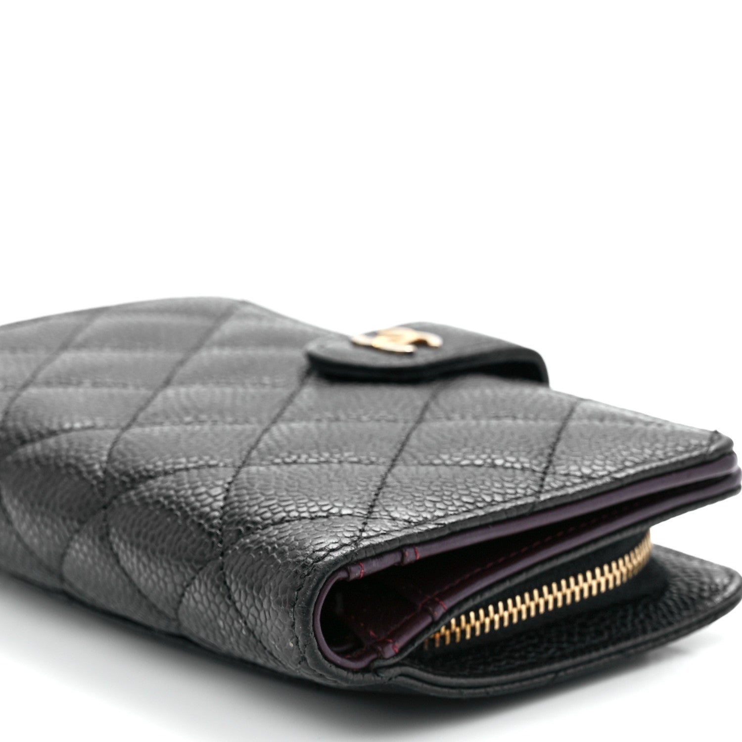 Chanel Caviar Quilted CC French Wallet Black 14 of 14