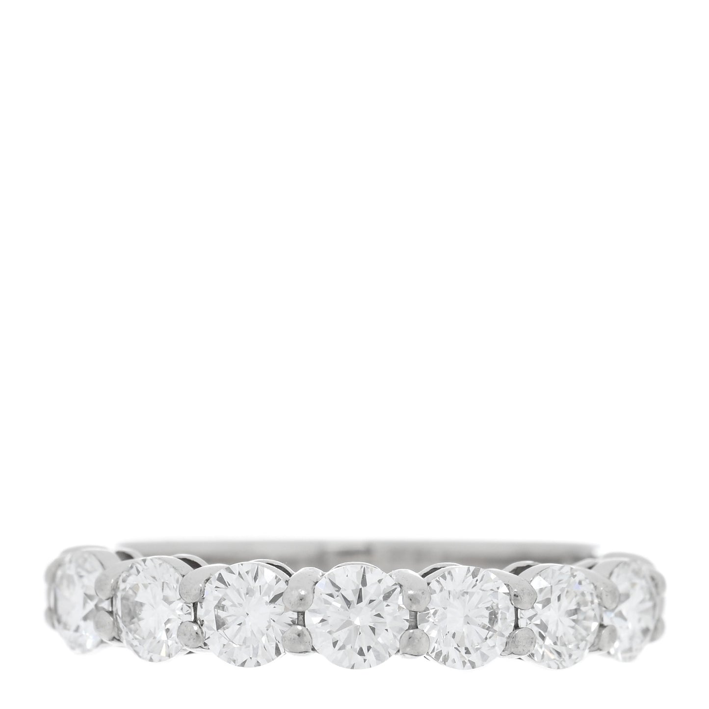 Platinum Diamond 3.5mm Forever Half Circle Band Ring 50 5.25