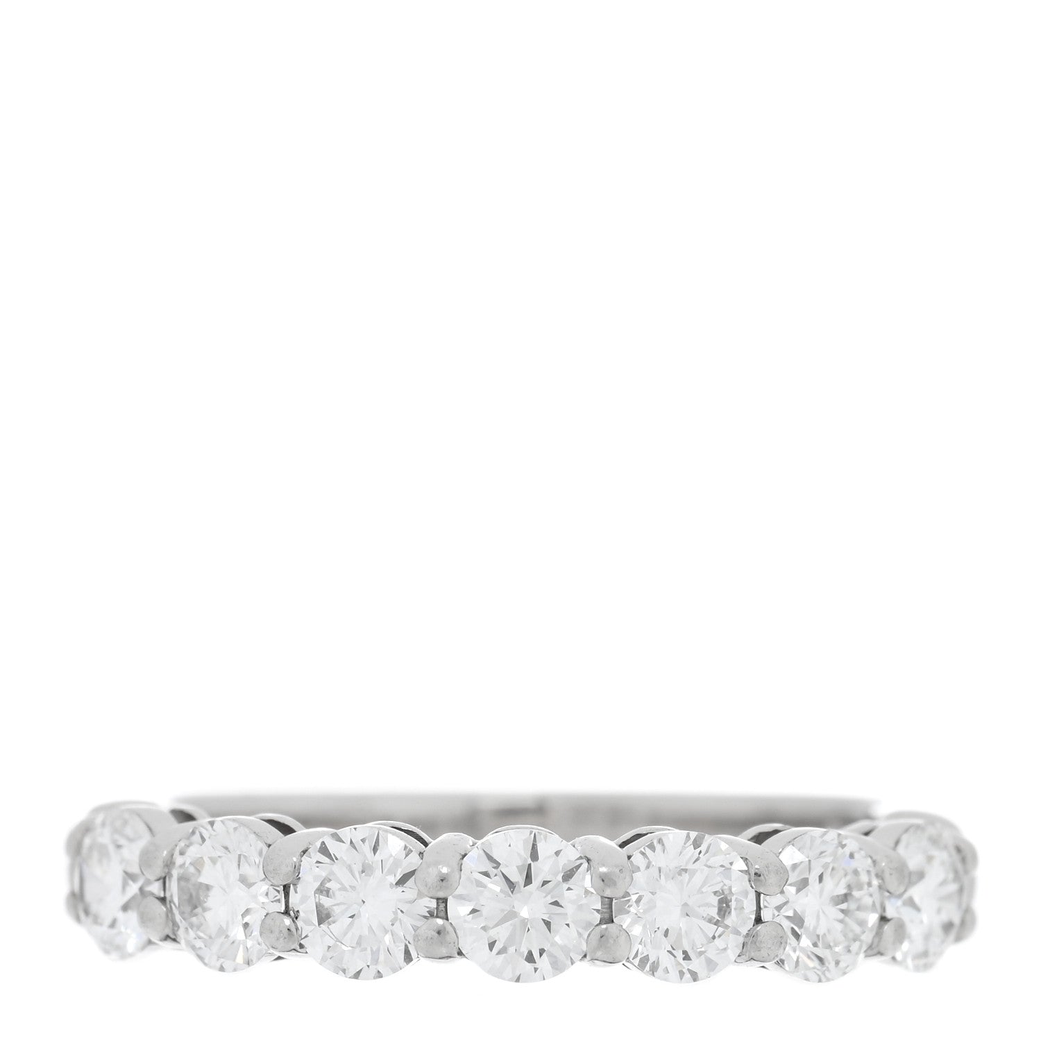Tiffany Platinum Diamond 3.5mm Forever Half Circle Band Ring 50 5.25 1 of 4