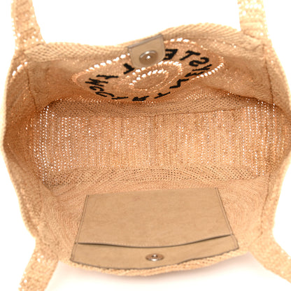 Stella McCartney Raffia Crochet Logo Small Tote Bag Natural 5 of 11