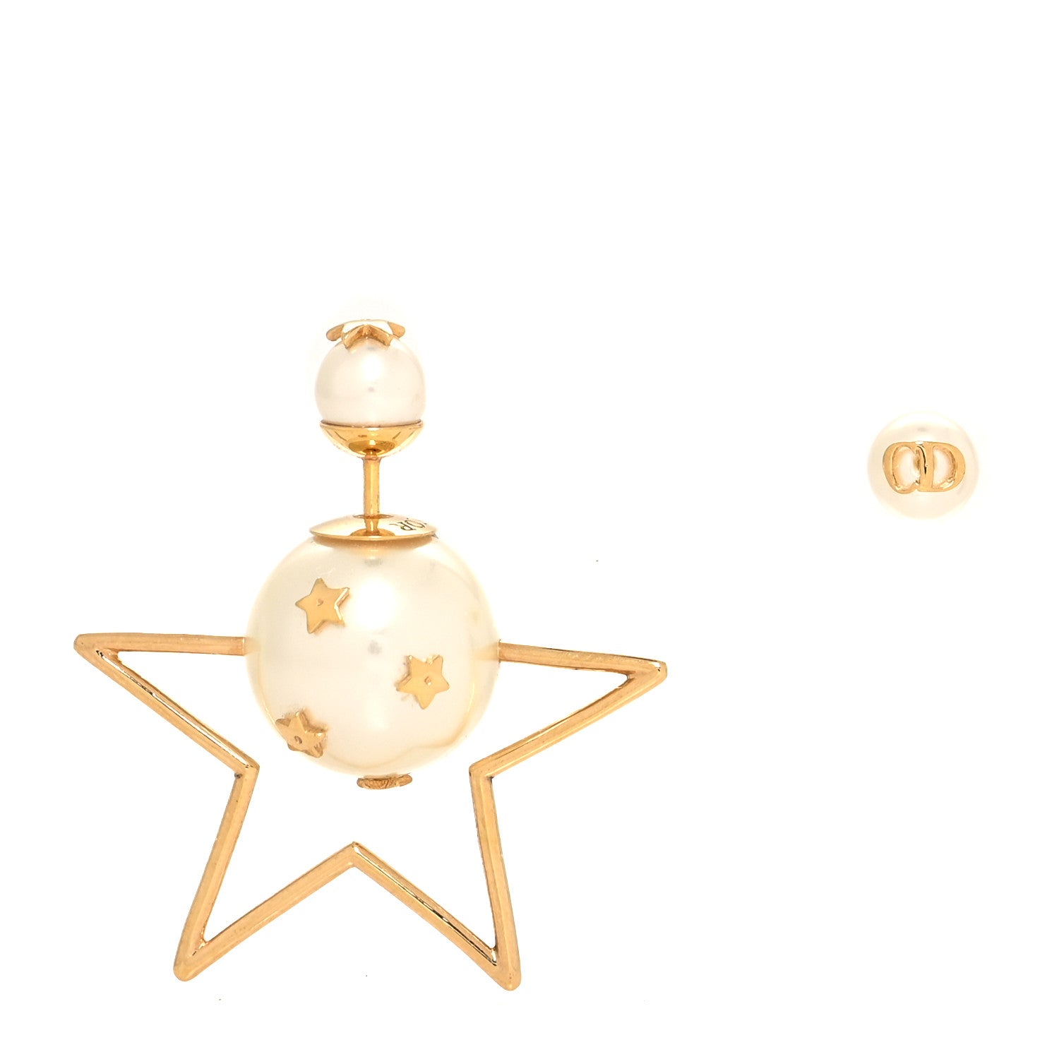 Christian Dior Pearl Star Tribales Earrings 1 of 4