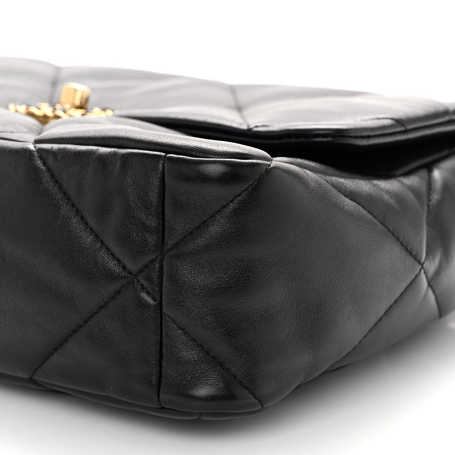 Chanel Goatskin Quilted Large Chanel 19 Flap Black 10 of 10