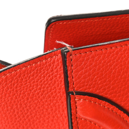 Celine Drummed Calfskin Micro Luggage Vermillion 11 of 11