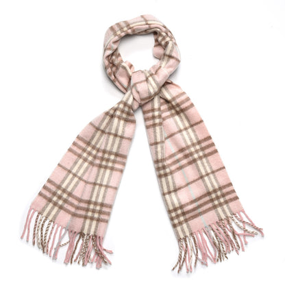 Burberry Cashmere Nova Check Scarf Pink 1 of 4