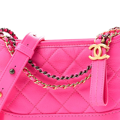 Chanel Goatskin Quilted Small Gabrielle Hobo Pink 8 of 10