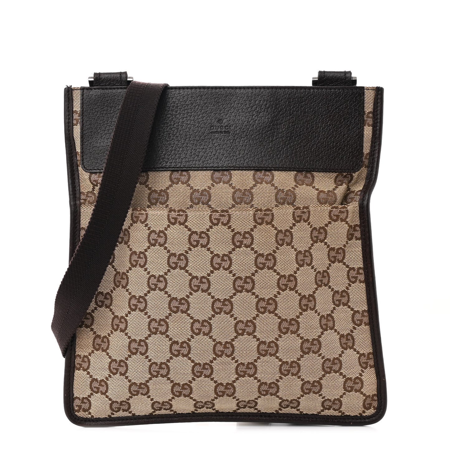Monogram Messenger Crossbody Bag Dark Brown