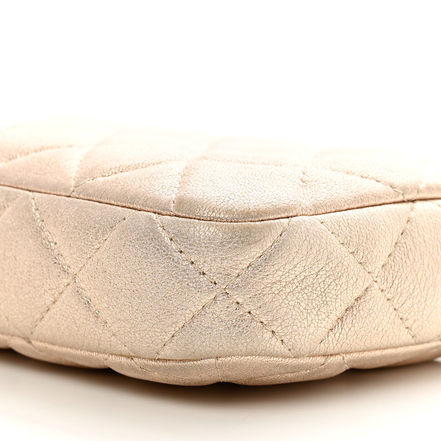 Chanel Metallic Lambskin Quilted Small Clutch With Chain Gold 10 of 12