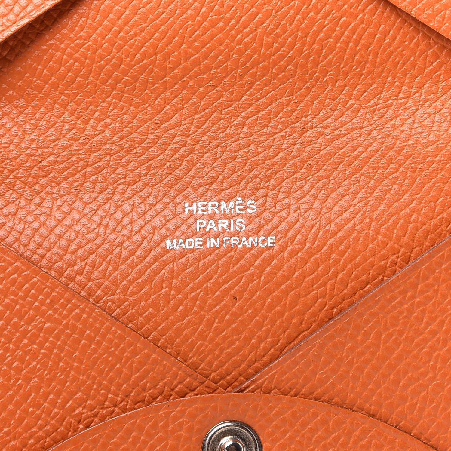 Hermes Epsom Calvi Card Case Orange 8 of 11