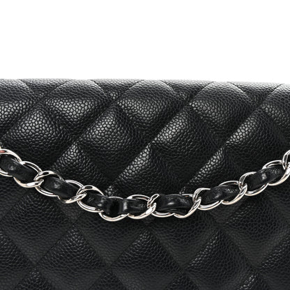 Chanel Caviar Quilted Jumbo Double Flap Black 8 of 10