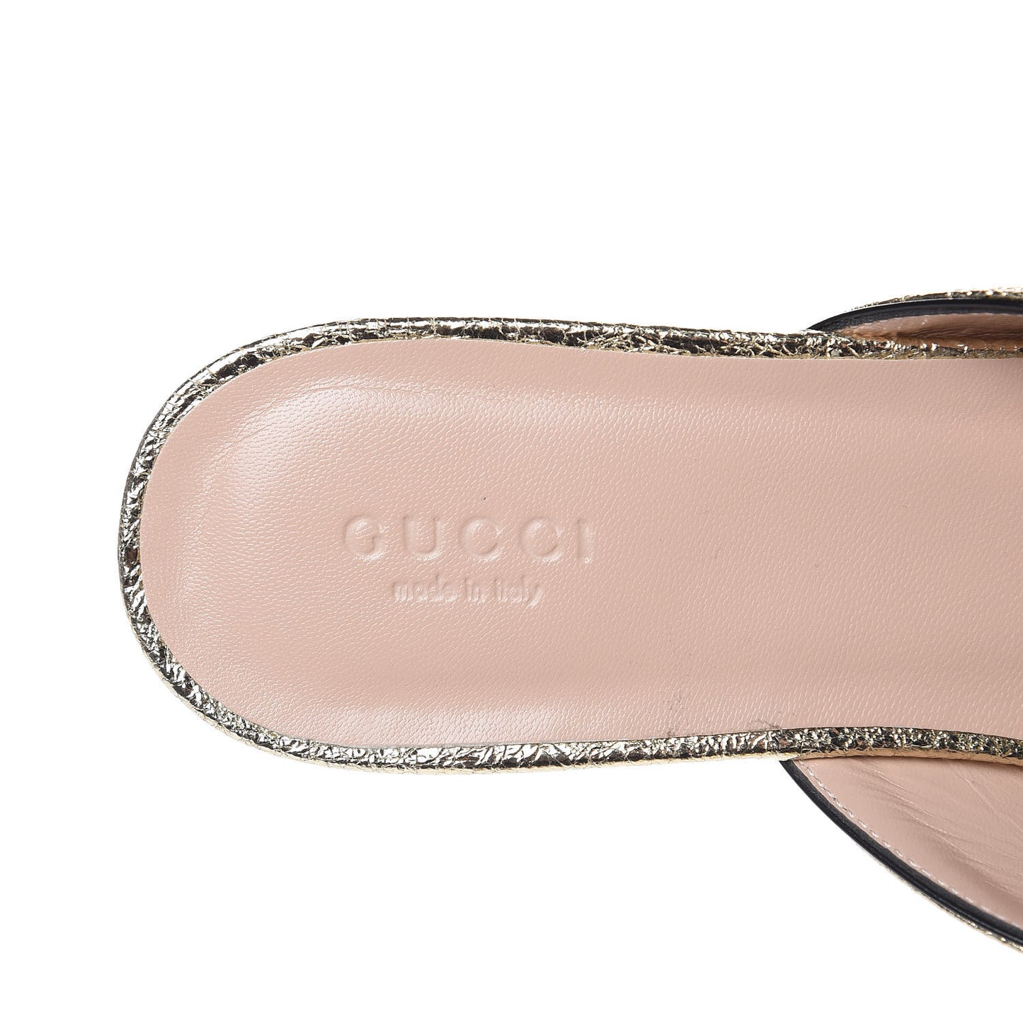 Galassia Womens GG Marmont Fringe Slippers 39.5 Platino