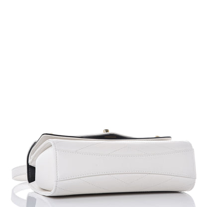 Chanel Calfskin Chevron Quilted Casual Trip Flap White 4 of 13