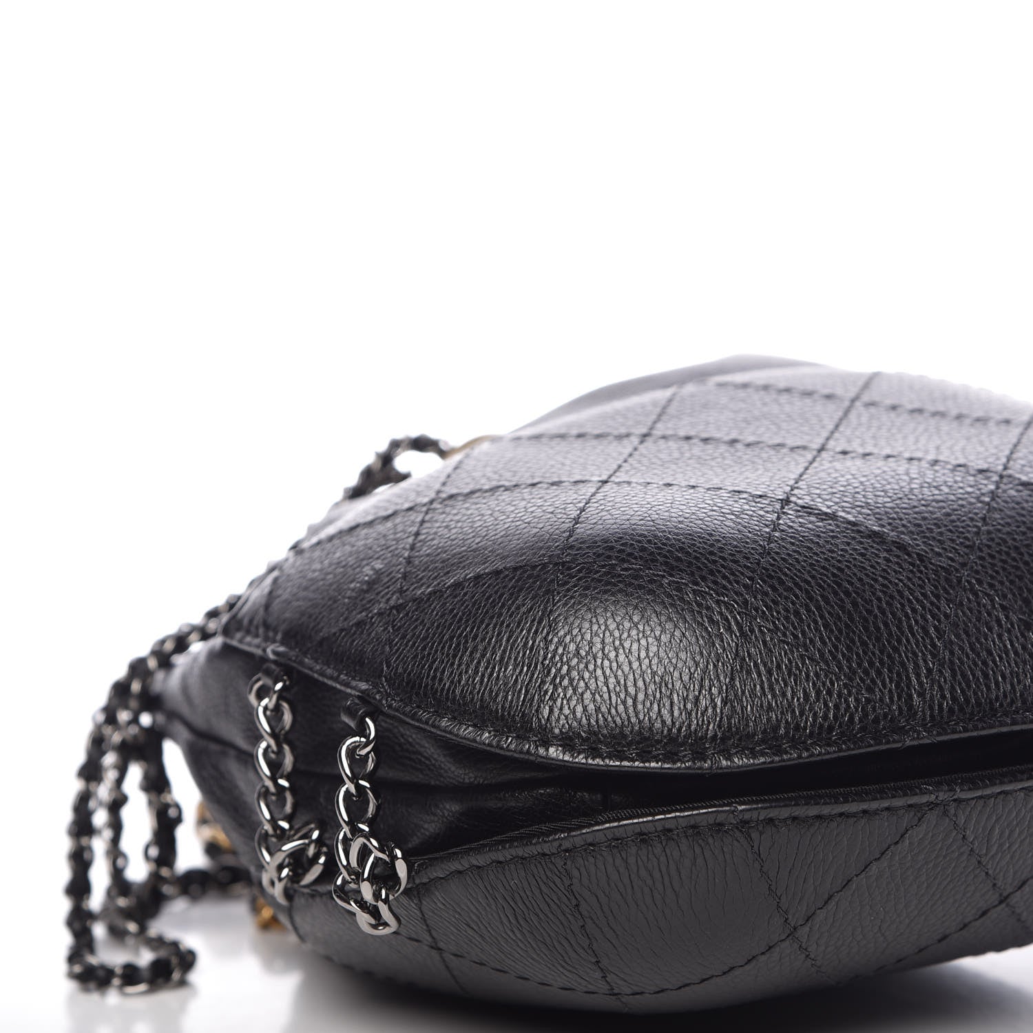 Chanel Calfskin Quilted Small Gabrielle Bucket Black 5 of 10