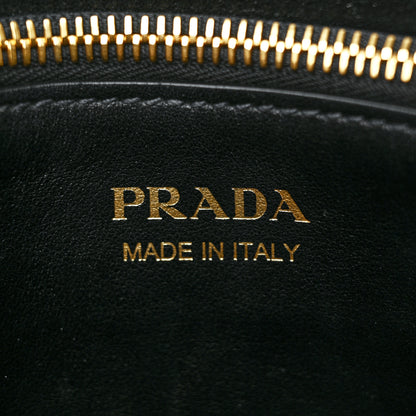 Prada Saffiano Cuir Calfskin Small Monochrome Top Handle Tote Black 6 of 9