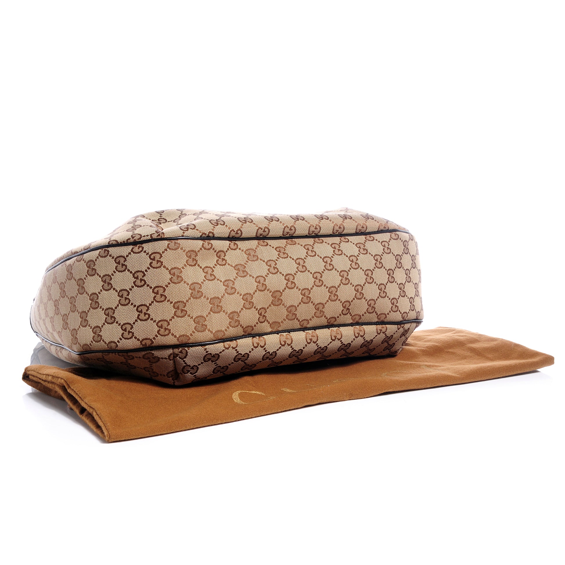Gucci Monogram New Ladies Web Large Hobo Brown 4 of 7
