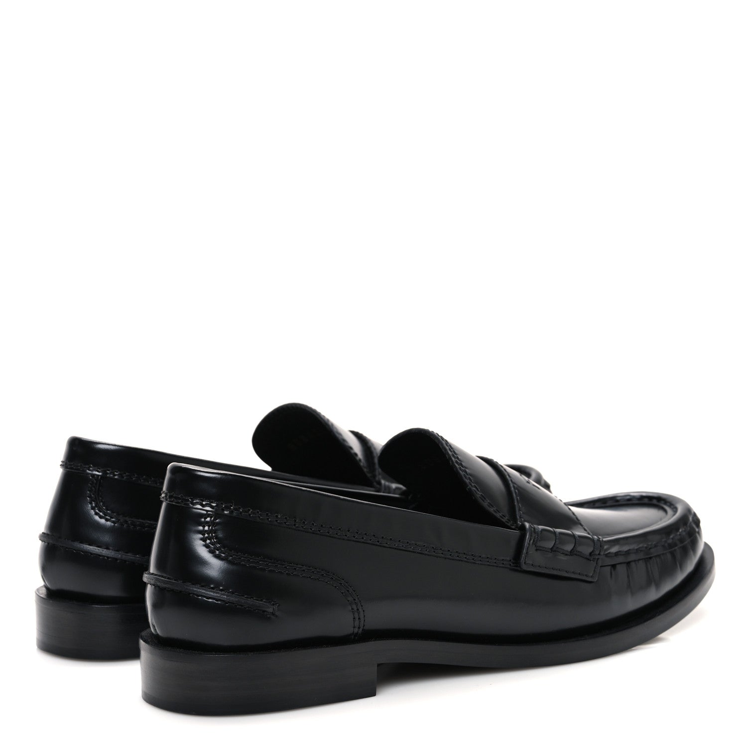 Fendi Vitello Logo Loafers 39 Black 5 of 11
