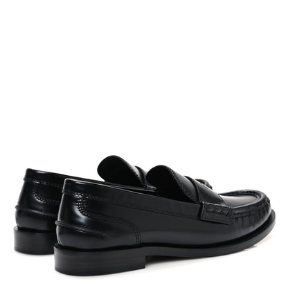 Fendi Vitello Logo Loafers 39 Black 5 of 11