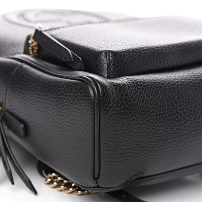 Gucci Pebbled Calfskin Soho Chain Backpack Black 8 of 11