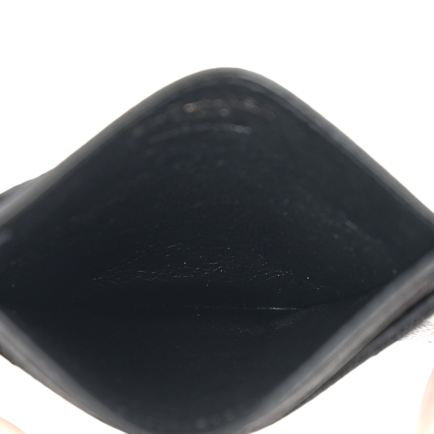 Grain De Poudre Matelasse Chevron Monochrome Monogram Credit Card Case Black