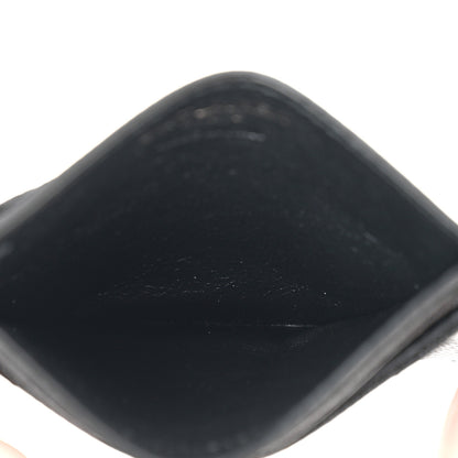Saint Laurent Grain De Poudre Matelasse Chevron Monochrome Monogram Credit Card Case Black 5 of 8