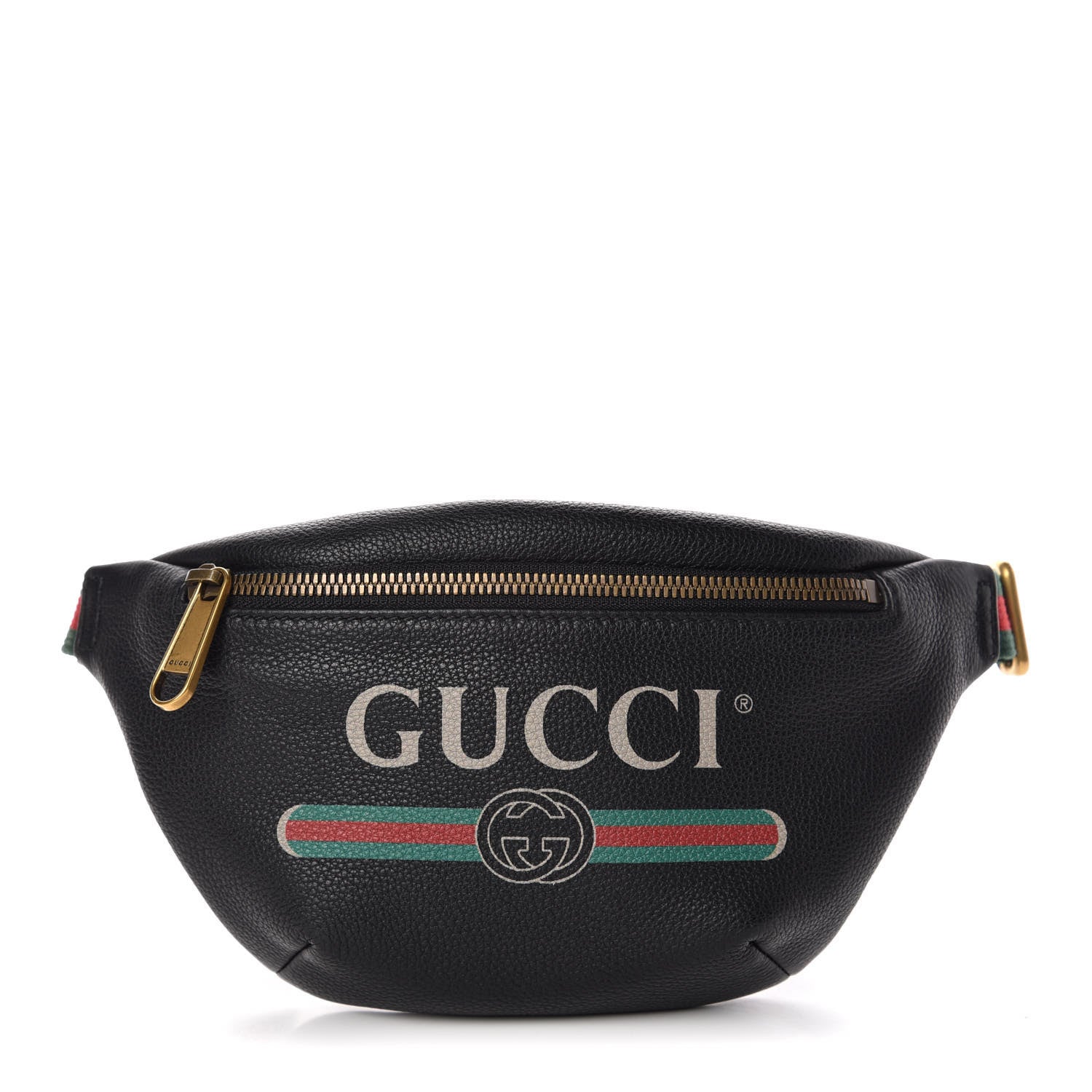 Gucci Grained Calfskin Small Logo Belt Bag Black 1 of 9