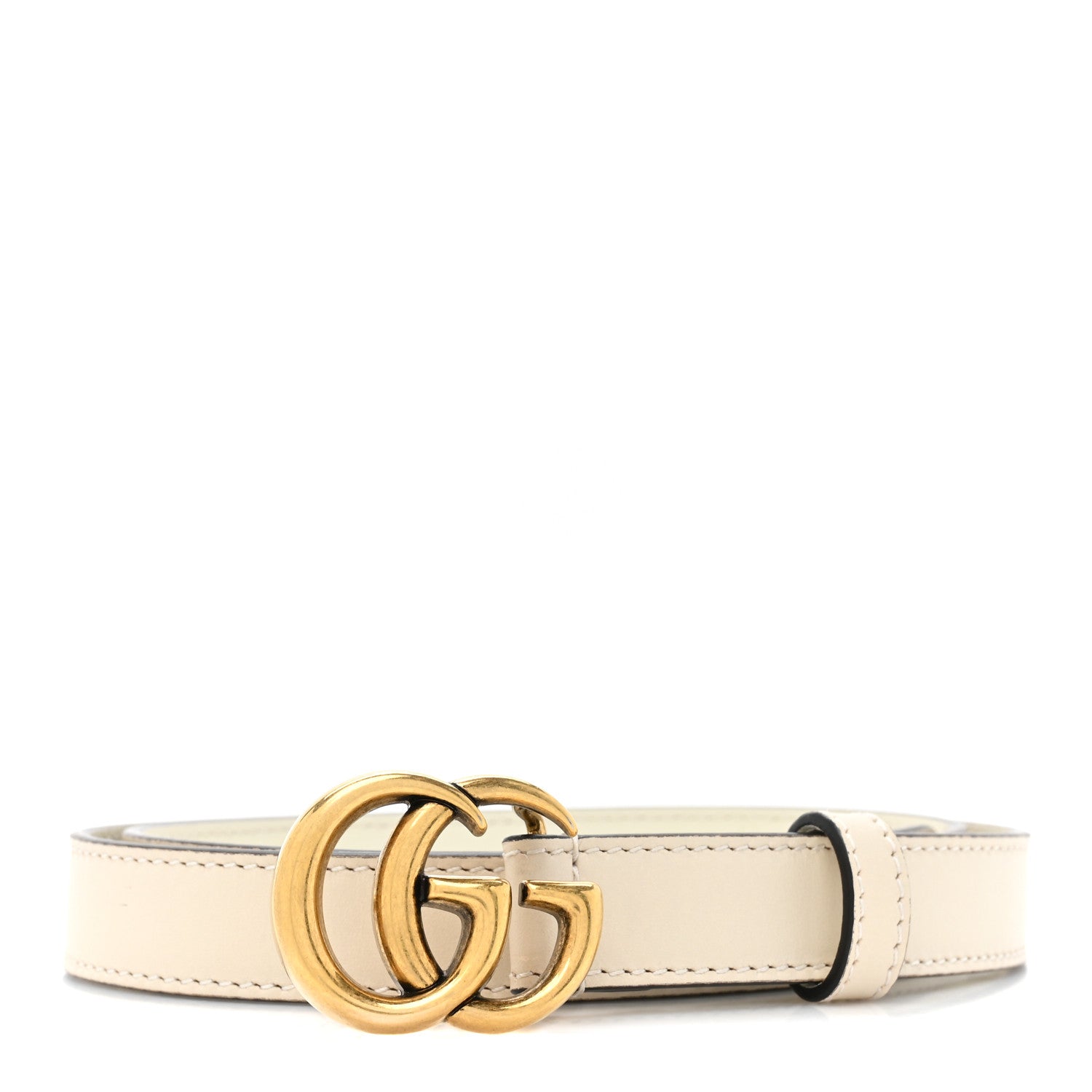 Gucci Calfskin Double G 20mm Belt 75 30 Mystic White 1440676
