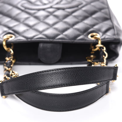 Chanel Caviar Quilted Petit Shopping Tote PST Black 11 of 17