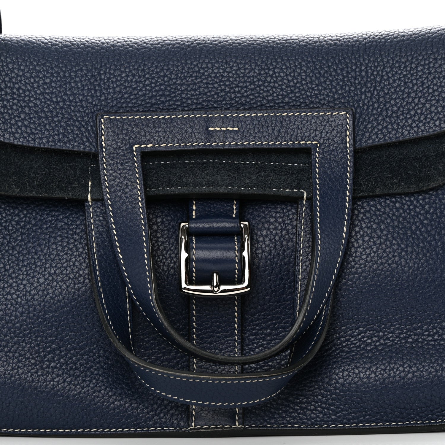 Hermes Taurillon Clemence Halzan 31 GM Bleu Encre 8 of 15