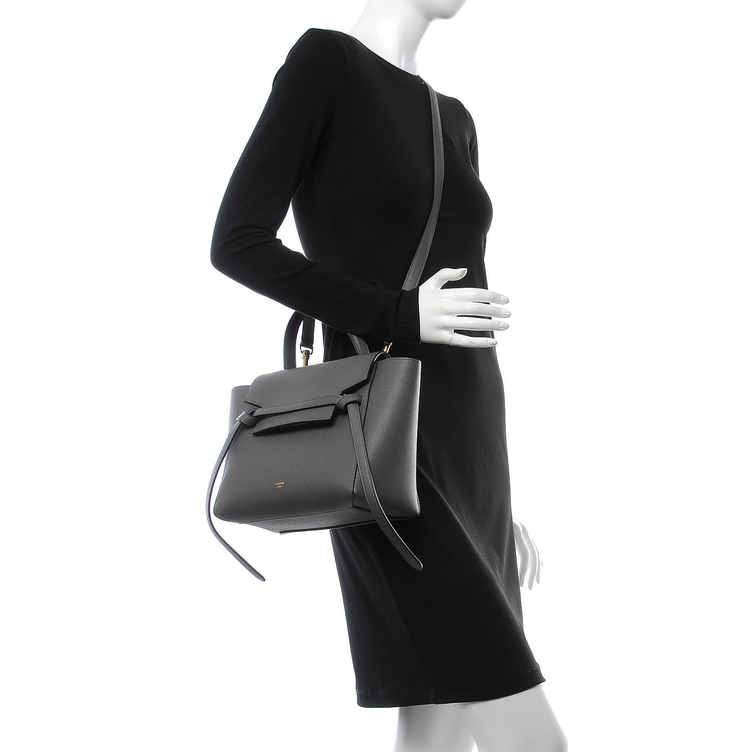 Celine Baby Grained Calfskin Micro Belt Bag Grey 2 of 10