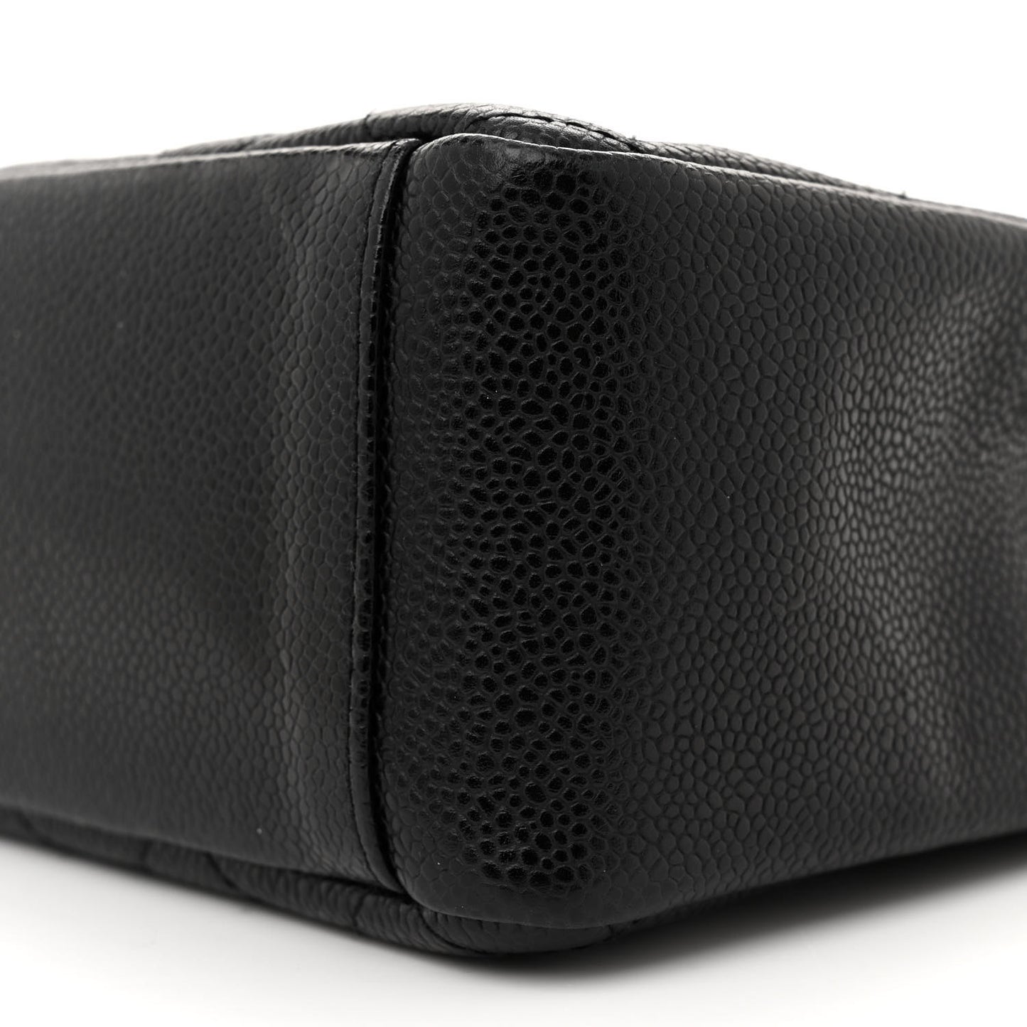 Caviar Quilted Petit Shopping Tote PST Black