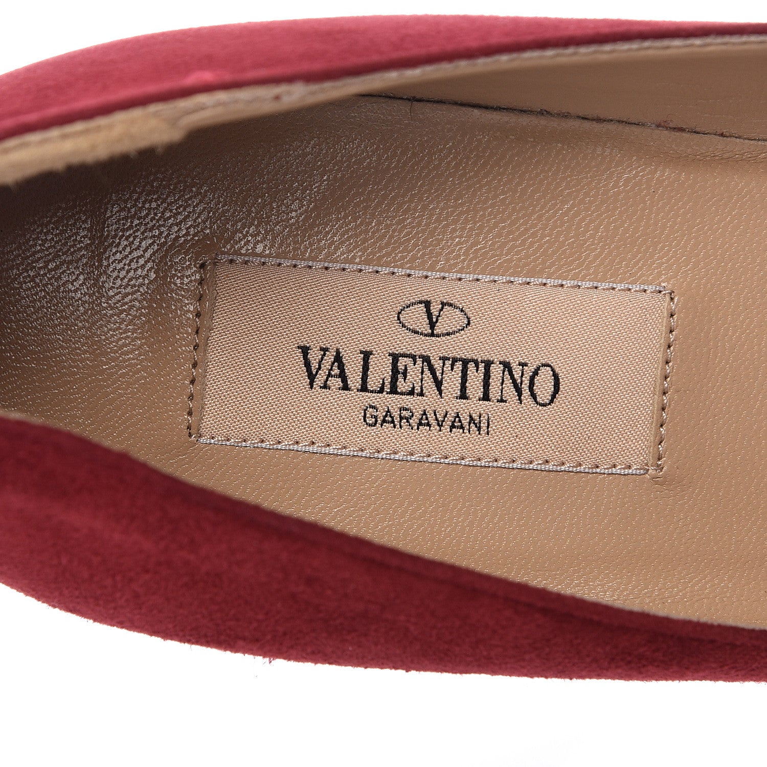 Valentino Garavani Suede Rockstud Cap Toe Platform Pumps 40 Red Gold 8 of 20